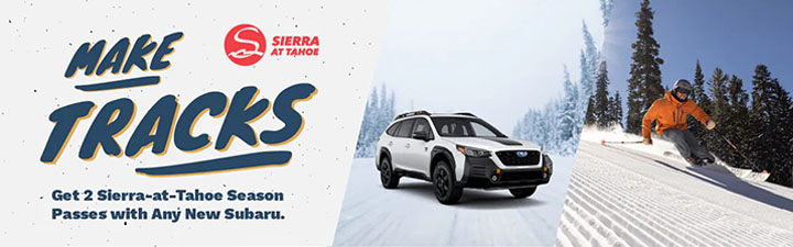 Make Tracks - Get 2 Sierra-at-Tahoe Season Passes with Any New Subaru